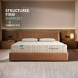 Bed with 'Circadia' mattress in a bedroom setting, highlighting 'Structured Firm Support'.