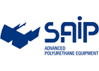 SAIP logo for advanced polyurethane equipment on a white background